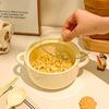 ZISIZ Cream Style Ceramic Noodle Bowl Collection