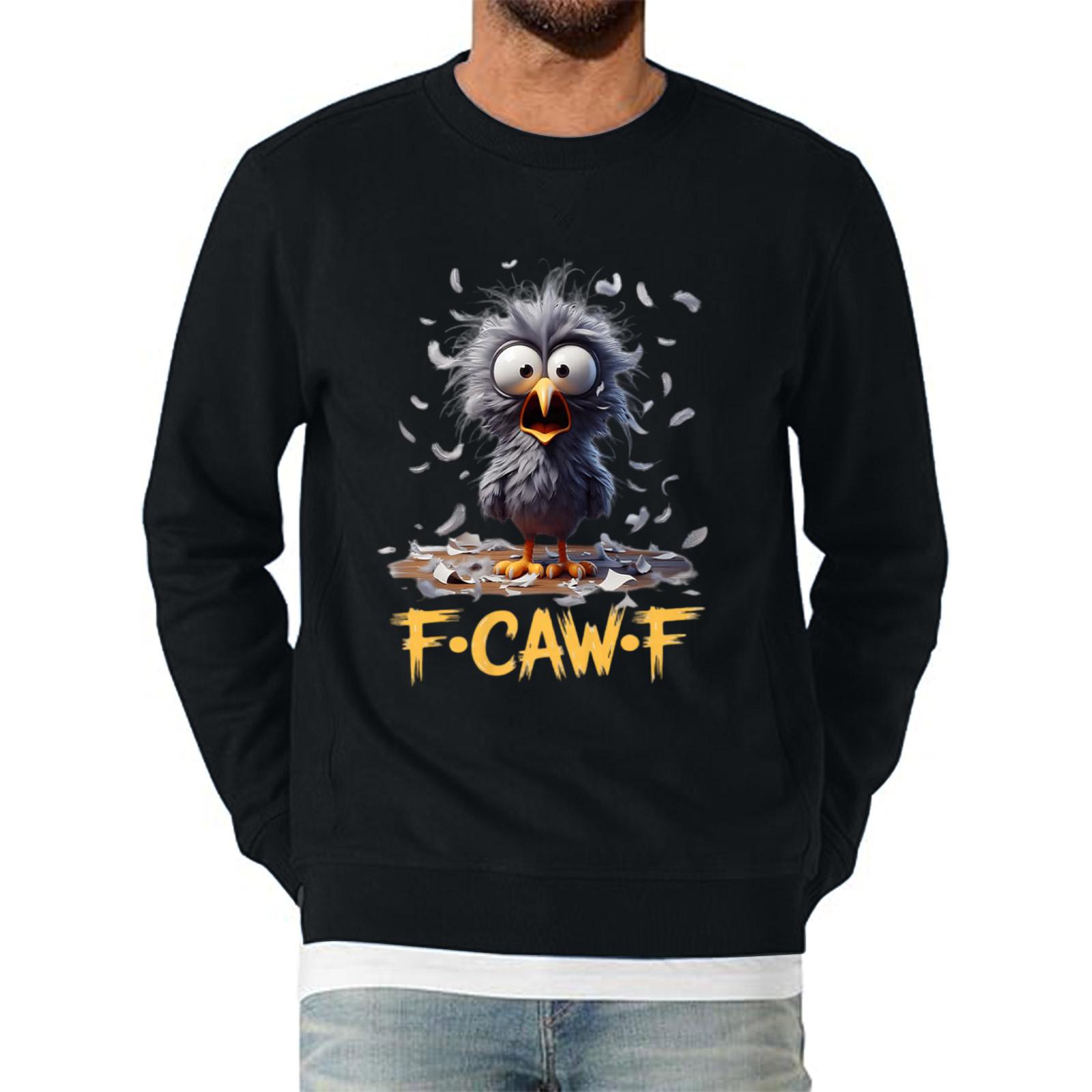 

Мужская мода повседневный принт с коротким рукавом круглый вырез пуловер топы L чёрный