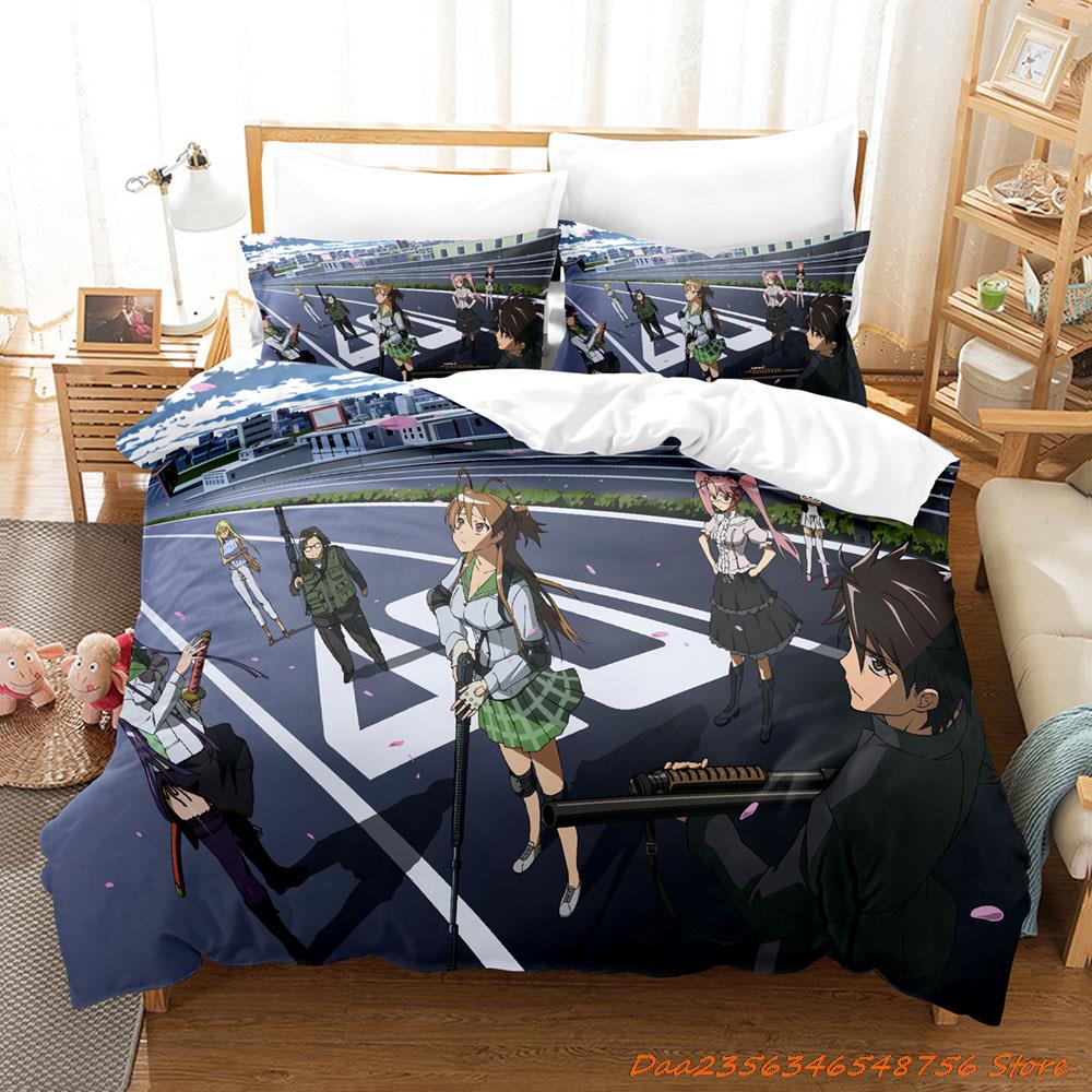 Comforter Cexy Girl Highschool Of The Dead Bedding Set Single Twin Full Queen King Size Bed Set Adult Kid Bedroom Duvet Sets