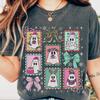 Comfort Colors Christmas Ghost Stamps Shirt and Kids Tshirt: Spooky Coquette Tee
