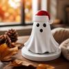 Ceramic Ghost Halloween Decorative Figurine with Swing and Animal Home Craft Ornament for Indoor Display