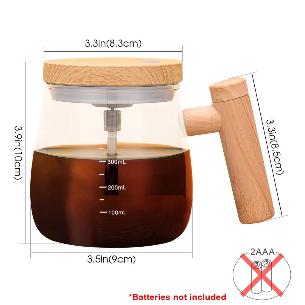Self Stirring Coffee Cup Electric Stirring Mug 400ml Self Mixing Mug Glass Waterproof Automatic Electric Protein Powder Mix Cup