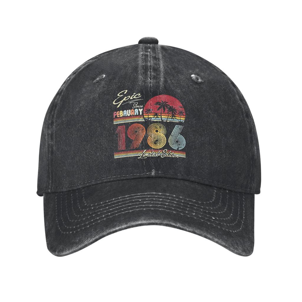 Born in 1986 vintage age 40 years old funny 40th birthday Headwear Baseball Cap Men Women Daily  Caps Hat Adjustable Trucker Hat