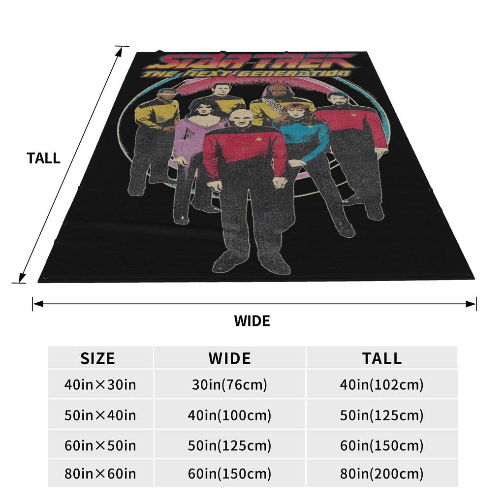 Super Soft Stars Treks The Next Generation Throw Blanket Premium Fleece Flannel Vintage Movie Bed Blanket Cozy Fluffy Blankets