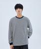 BAKKEN [Men] Cotton Color Block Stripe Long Sleeve T-Shirt Bk4343 (3 Colors)
