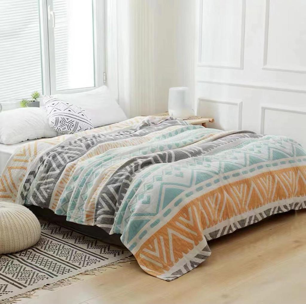 Five-Layer Pure Cotton Gauze Towel Blanket - Lightweight Summer Cover for Adults