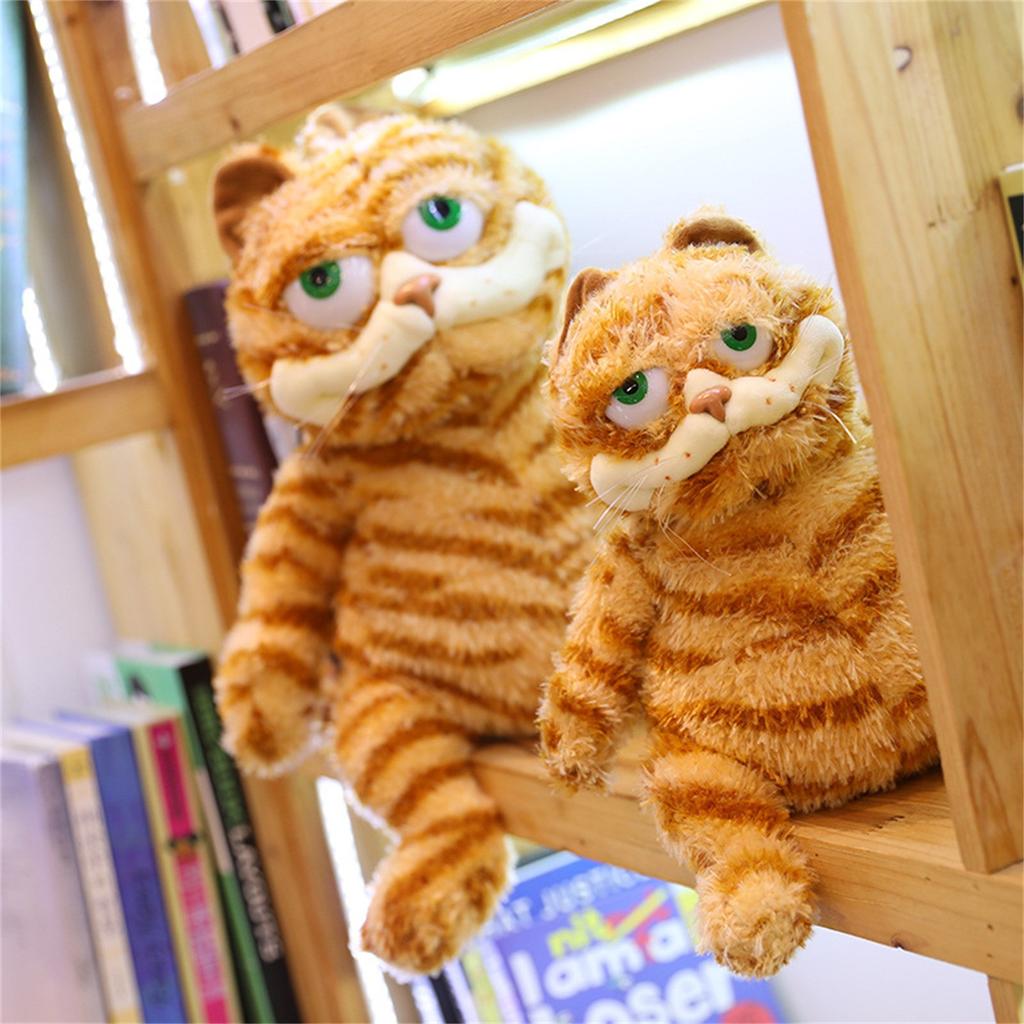 Niedliche Garfield-Plüschpuppe, Geschenkspielzeug, Plüschkissen, Junge, Mädchen, gelbe Katze, Tier-Cartoon-Junge(30 cm)