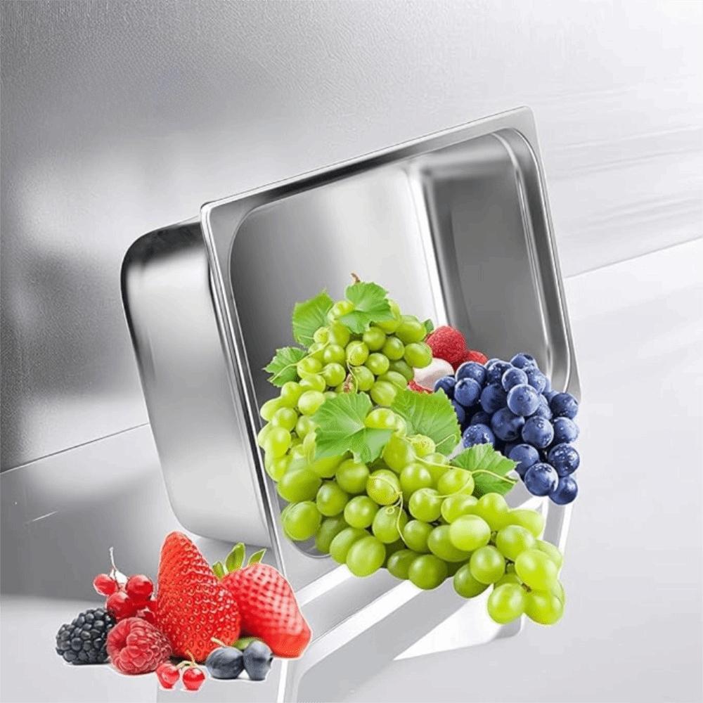 Rust-proof Food Storage Box Rectangular Food Preparation Box Canteen Food Basin Hotel