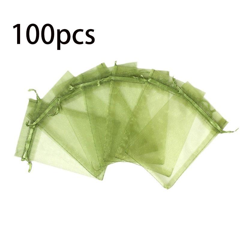 50/100 Stück Kordelzug-Netzbeutel Bündel Mund Organza-Beutel Süßigkeiten Schmuck Verpackung Hochzeitsfeier Geschenktüte Garten Obst Aufbewahrungsbeutel