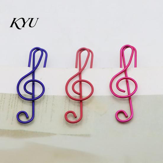 Creative Document Organizers Musical Note Paper Clips, Colorful Metal Treble Clef Decorative Classroom Gift Items Fasteners, Bookmarks for Office