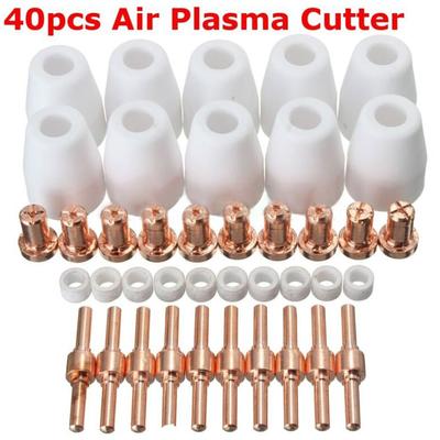 40pcs Air Plasma Cutter Consumables Extend Tips For PT-31 -40 Torch CUT-40 50