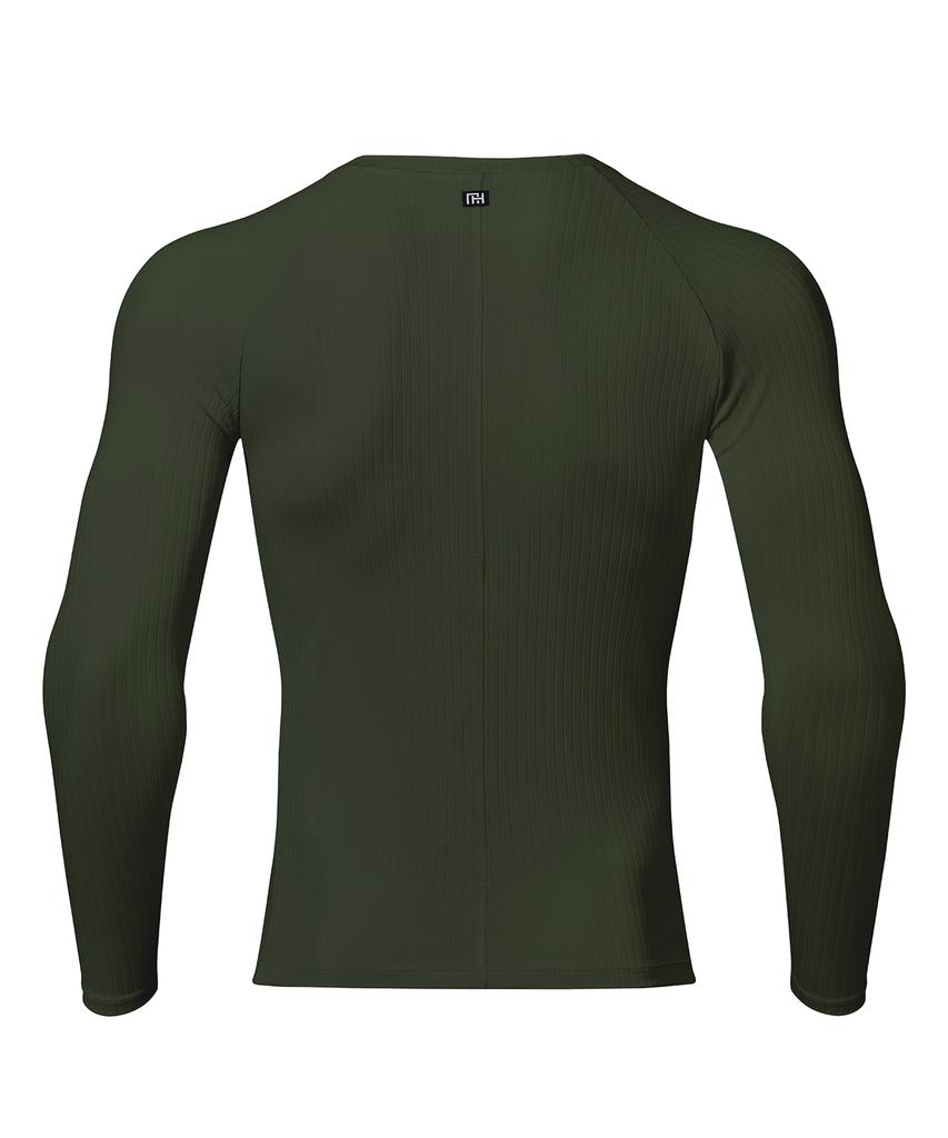 MY HOMESICK 7 Performance Tech Muscle Fit Long Sleeve Khaki