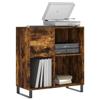 VidaXL Record Cabinet Smoked Oak 84.5x38x89 Cm Engineered Wood 831785