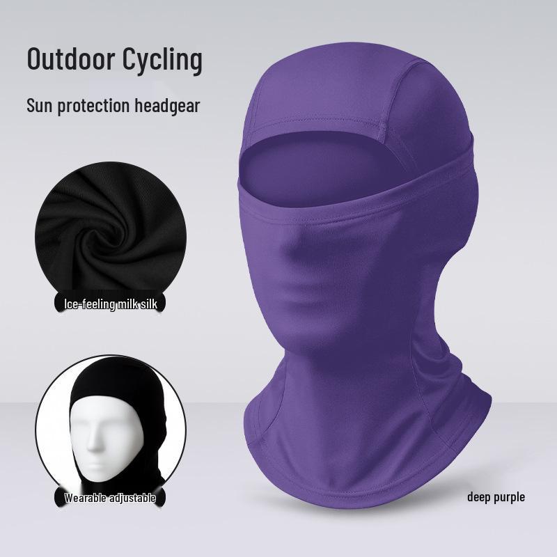 Quick-Dry Multifunctional Summer Cycling Face Mask: Breathable, Sun-Protective, Ice Silk Balaclava & Headband