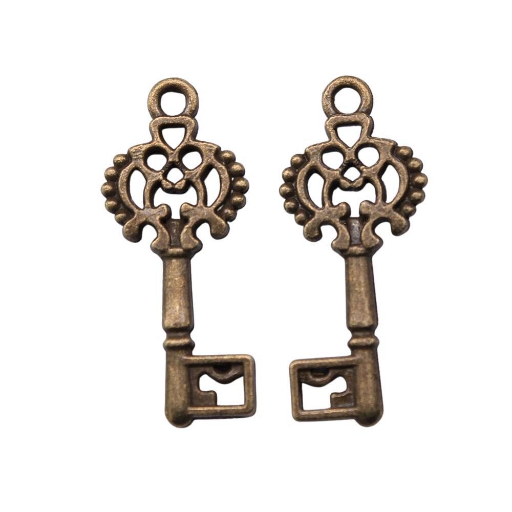 Key Charms Multi Color Alloy Locks Pendants For Romantic Themed Jewelry