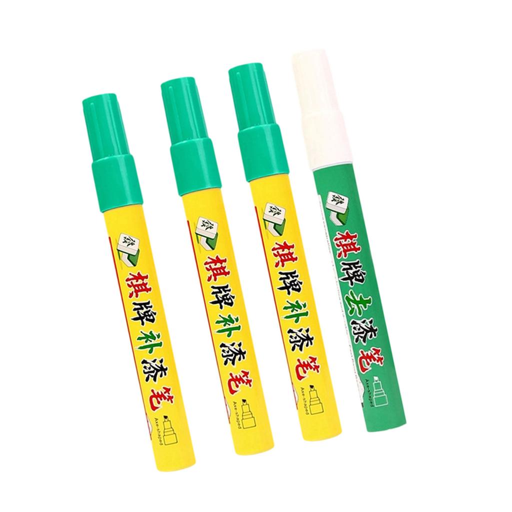4Pcs Game Tile Repair Markers Paint Pen Set For Scratched Game Pieces And Boards Featuring Smudge Proof Waterproof Paint
