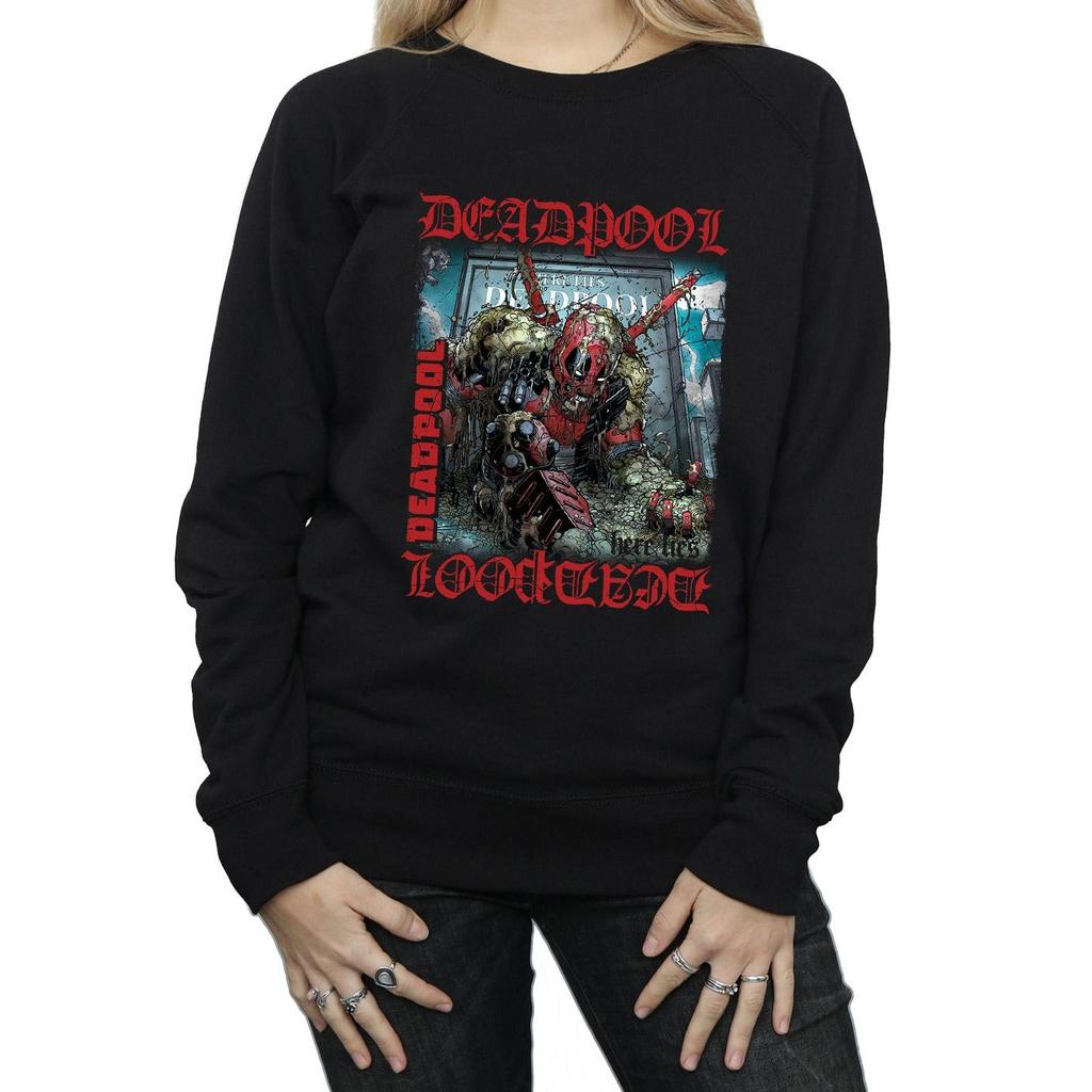 Marvel Womens/Ladies Deadpool Here Lies Deadpool Sweatshirt