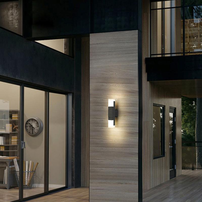 Aluminum LED sensor outdoor wall lamps waterproof acrylic wall lamp staircase hallway exterior courtyard balcony wall light
