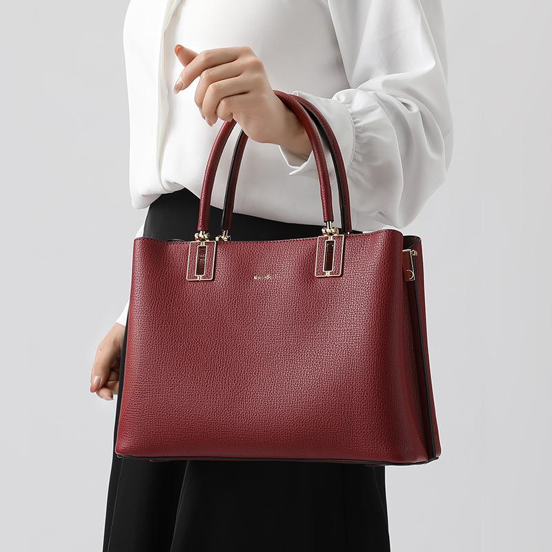 2024 New Elegant Soft Leather Handbag for Women, Spring and Summer Large Tote, Single Shoulder Bag, Crossbody Bag for Women