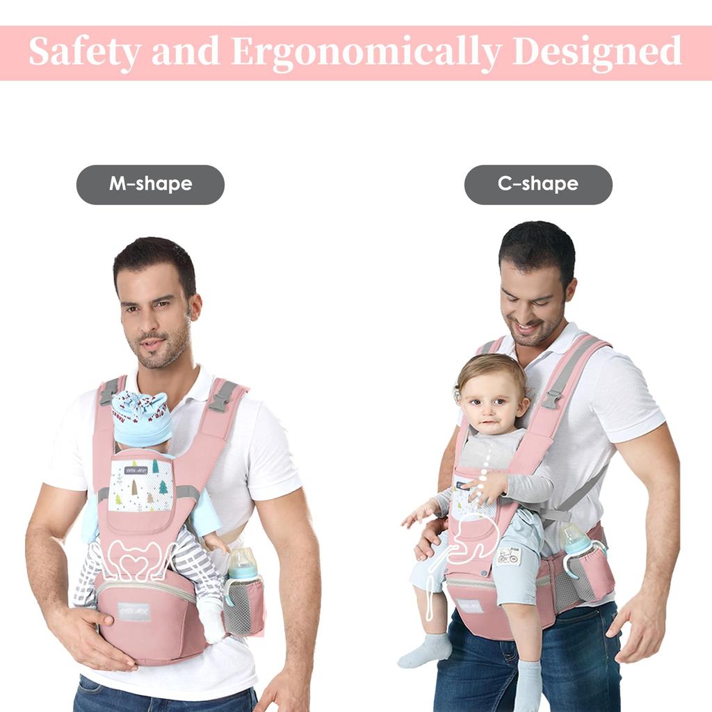 DEBARK Hip Baby Amour Baby Breathable Forward Back Waist Suitable for Newborns Seat, Carrier, Mesh, Facing, Carrying, 6-Way Carry, Comfortable,