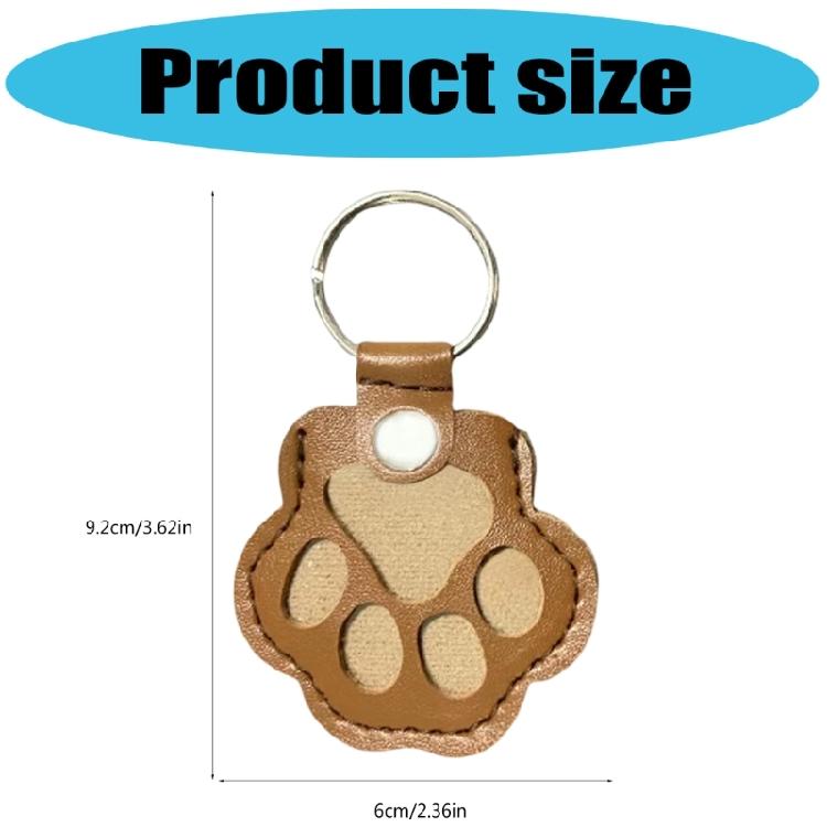 Decorative Leather Keychain with Pet Hair Storage Soft Sturdy Design Pet Hair Keyring for Personal Belongings