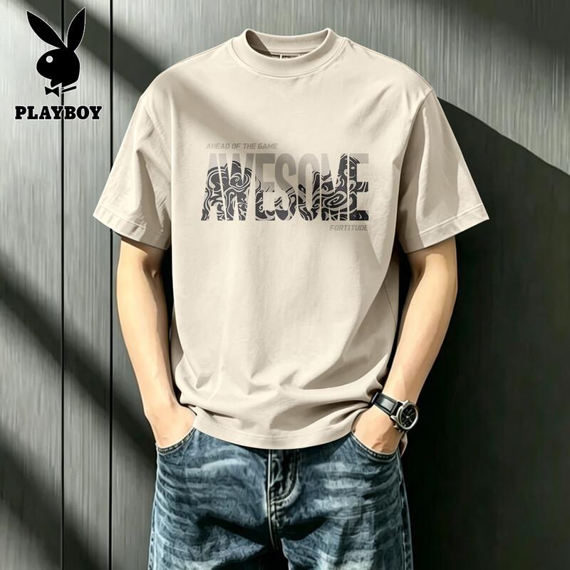 PLAYBOY Men s Pure Cotton Short Sleeve T-Shirt 3XL
