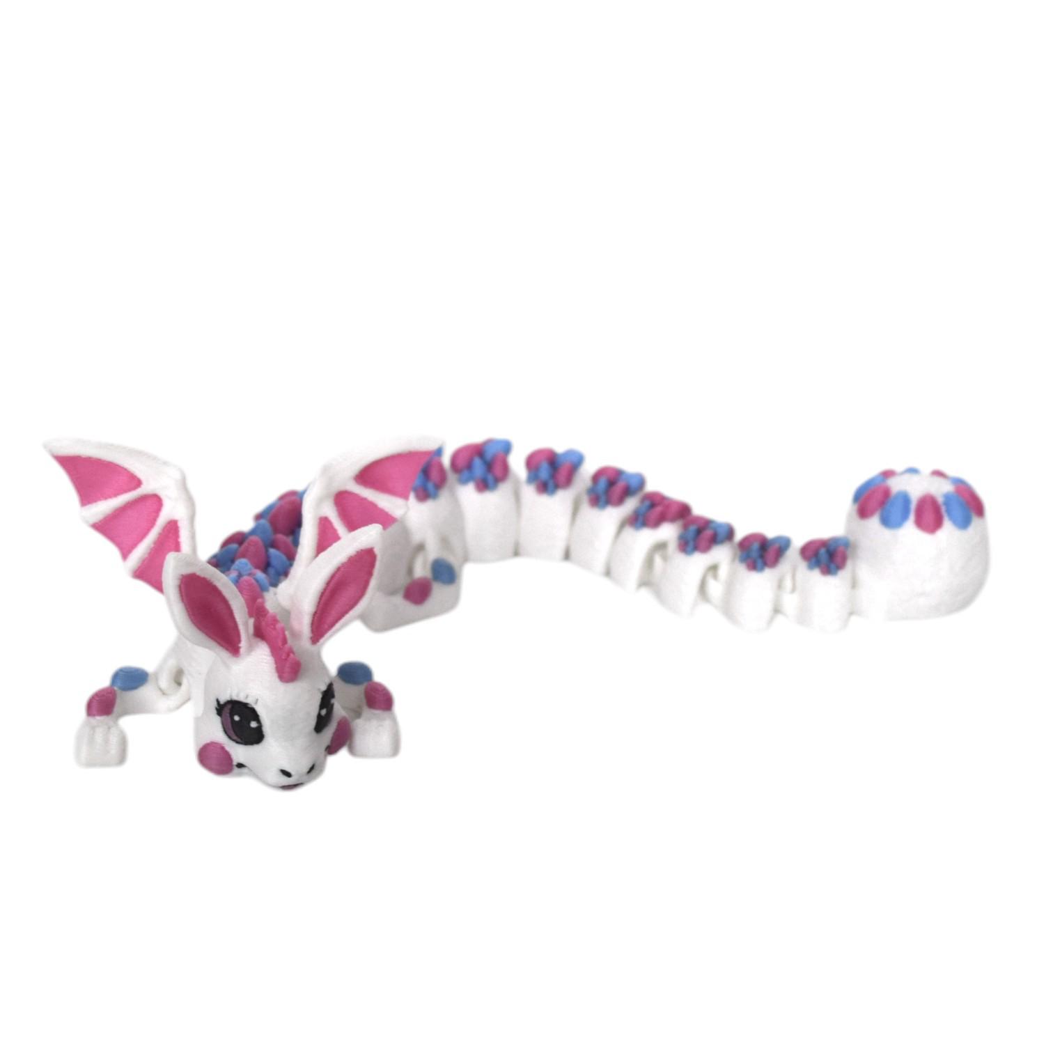 

Easter Bunny Dragon 3D Figure: Creative Party & Desktop Ornament White