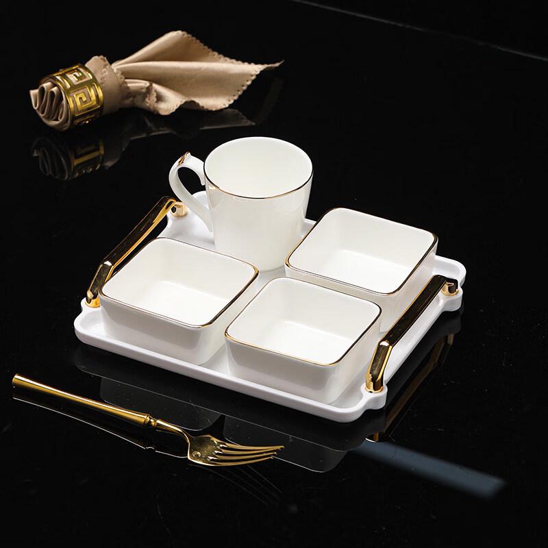 European Ceramic Coffee & Snack Serving Set