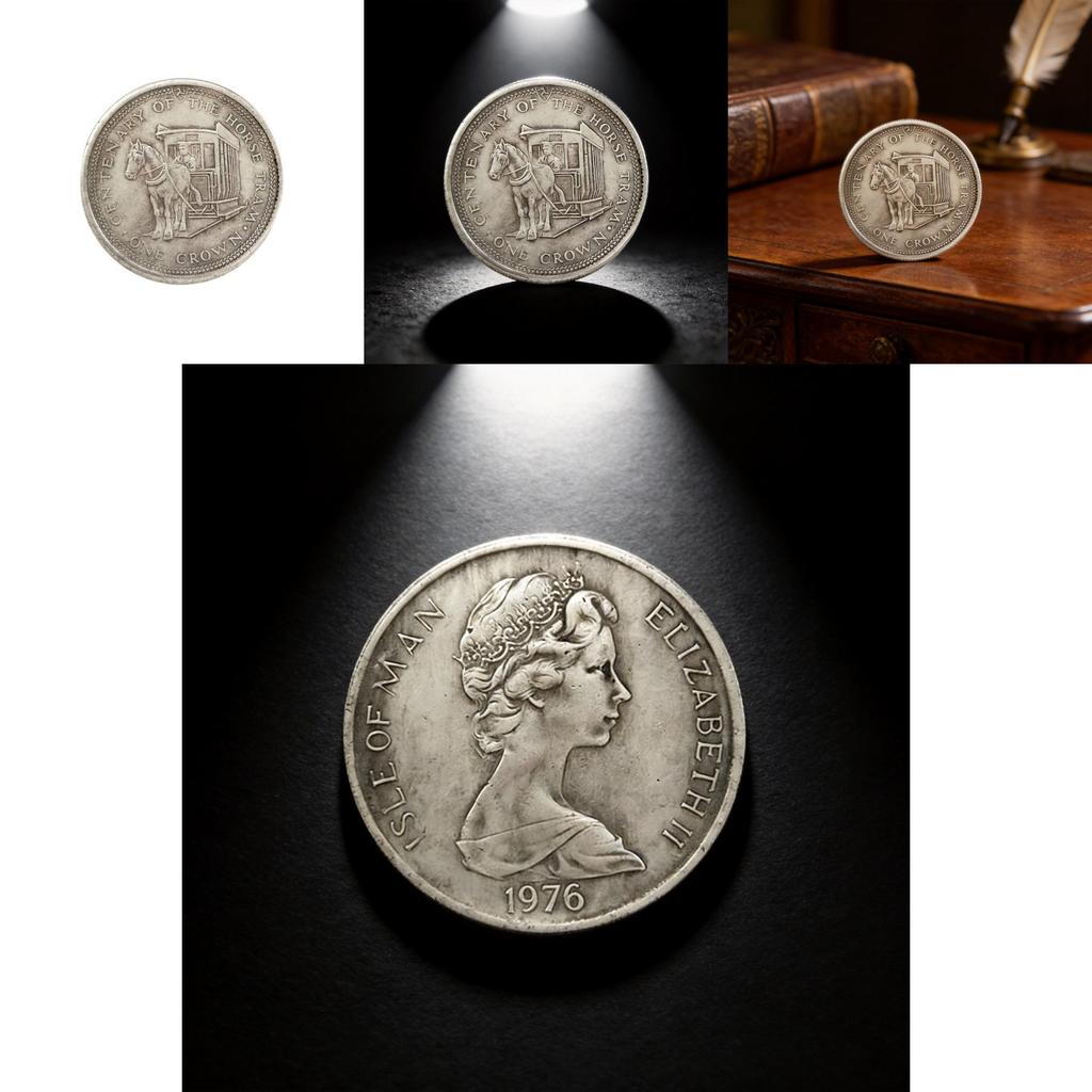 Elizabeth Ii Manx Silver Coin With Antique Finish For Collectors And Decor