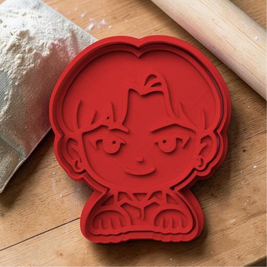 3D Printed Cookie Cutter & Stamp Set PLA Baking Mold for Themed Cookies Fondant Chocolate Easy-Release Party Dessert Molds