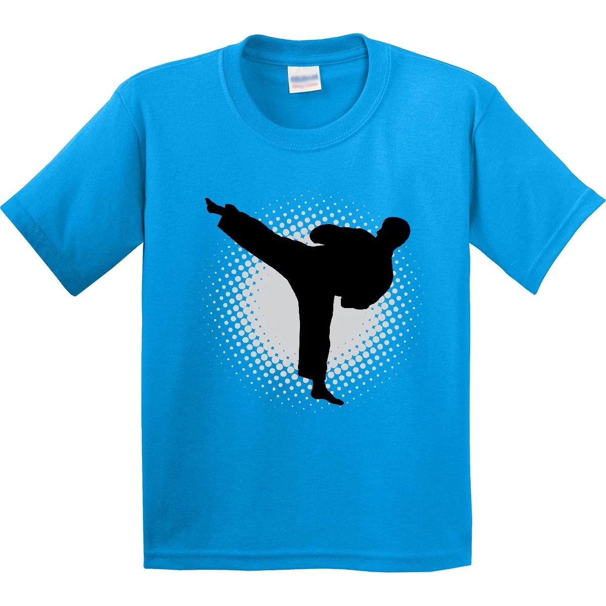 Inktastic Karate Martial Arts Silhouette Sports Youth T-Shirt Clothes Apparel 150