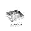 Golden Square Stainless Steel Food Service Tray plate set Nonstick Bakeware Fruit Cookie Bread Plate Kitchen Storage Container