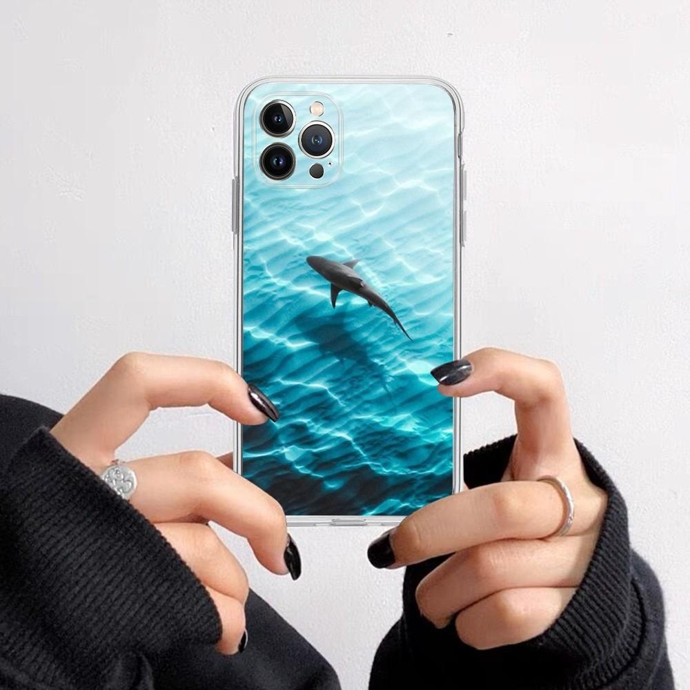Shark Phone Case for iPhone 16 15 8 7 6 6S Plus X SE XR XS 14 11 12 13 Mini Pro Max Mobile Case