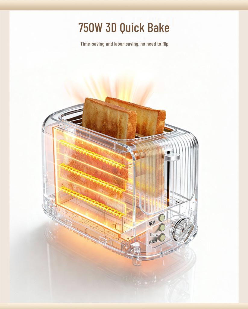 Automatic Toaster and Sandwich Maker for Easy Breakfasts