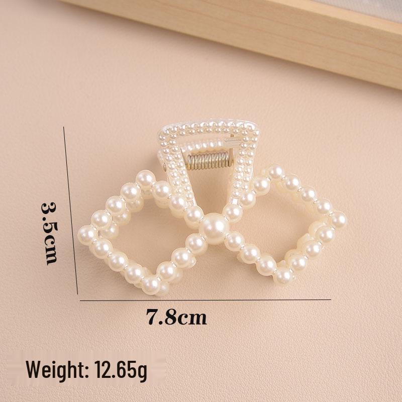 Korean Pearl Claw Hair Clip - Elegant Retro French Style