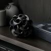 Versatile Office Desk Accessories 3D Printed Geometric Hollow Sphere Sculpture, Abstract Twisted Flower Fine Craftsmanship Decor Ball Ornament, Modern