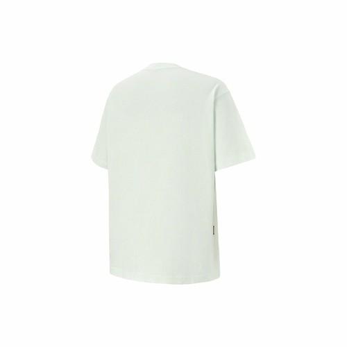 adidas Pullover Crew Neck Letter Short-Sleeve T-Shirt for Men, Light Green