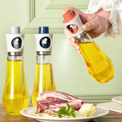 Yağ Püskürtme Şişesi Pişirme Yağı Dağıtıcısı, Salata Yapımı, Pişirme, Kızartma, Barbekü İçin Şeffaf Basmalı Döndürülebilir Püskürtücü Şişe