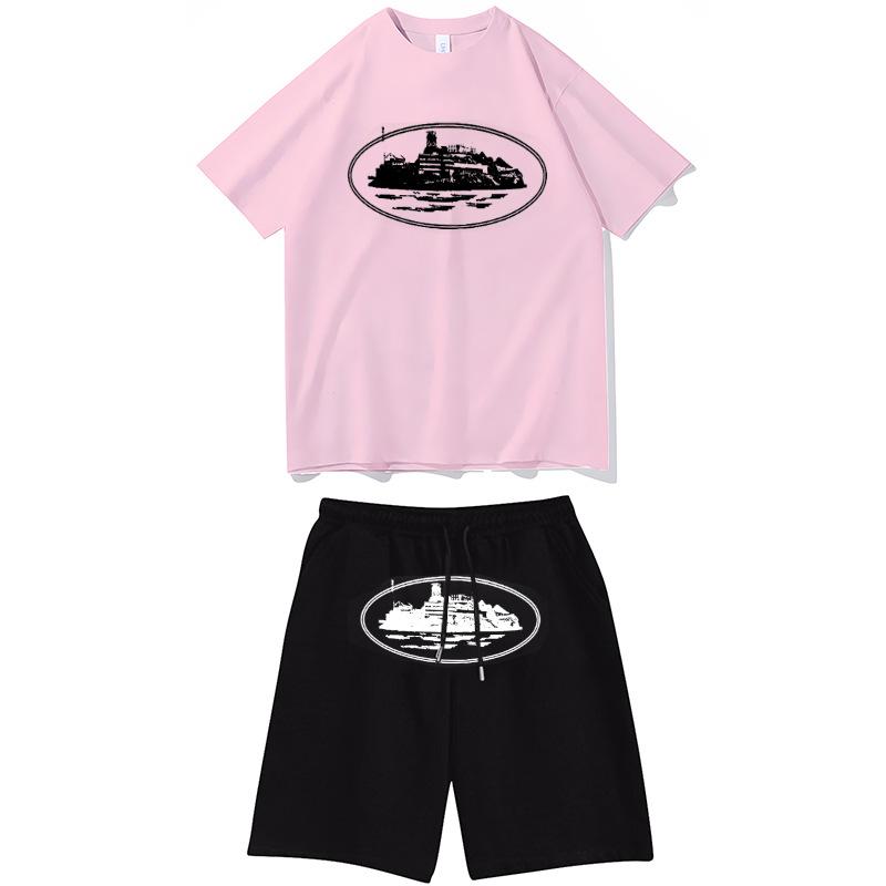 Grenzüberschreitende T-Shirts, Pullover, Unisex-Sweatshirts und Jogginghosen-Sets mit Motiv der Alcatraz-Insel, Street-Hip-Hop-Outfits