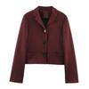 Europese en Amerikaanse Franse dames suède leren blazer met lange mouwen 5129041