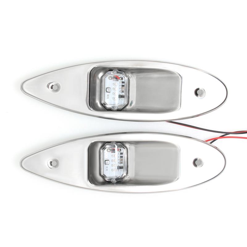 ZMFJH Green+Red LED Boat Side Light Waterproof Navigation Light Corrosion Resistant Signal Sailing Lamp For Marine Boat Yacht