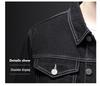 Men's Trendy Black Denim Jacket - Spring/Autumn Korean Hong Kong Style Wear-Resistant