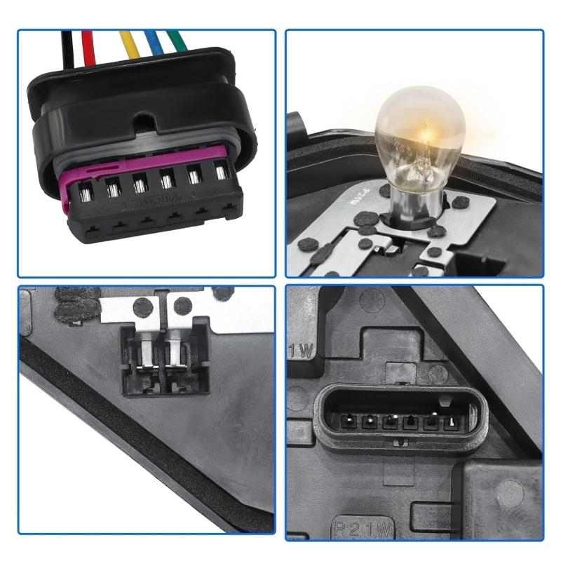 Left/Right Rear Light Bulb Holder Socket with Connector Plug for F35 2011-2015 63217313043 63217313044 Lamp Repair Board
