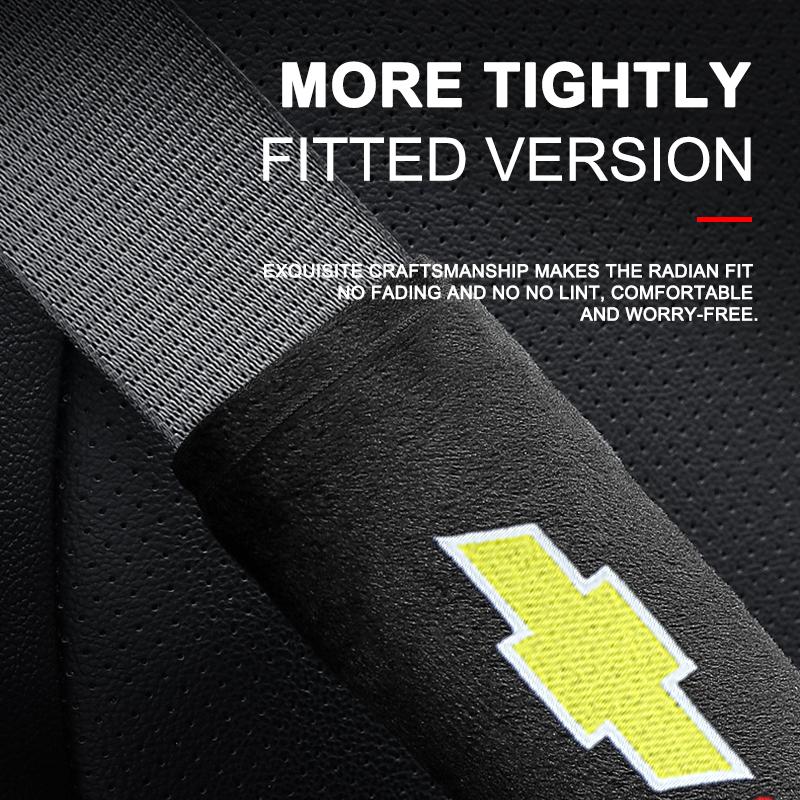 2Pcs Car Safety Belt Shoulder Cover Pad Plush Seat Belt Shoulder For Chevrolet Colorado Cruze Spark Captiva Malibu Trax Aveo