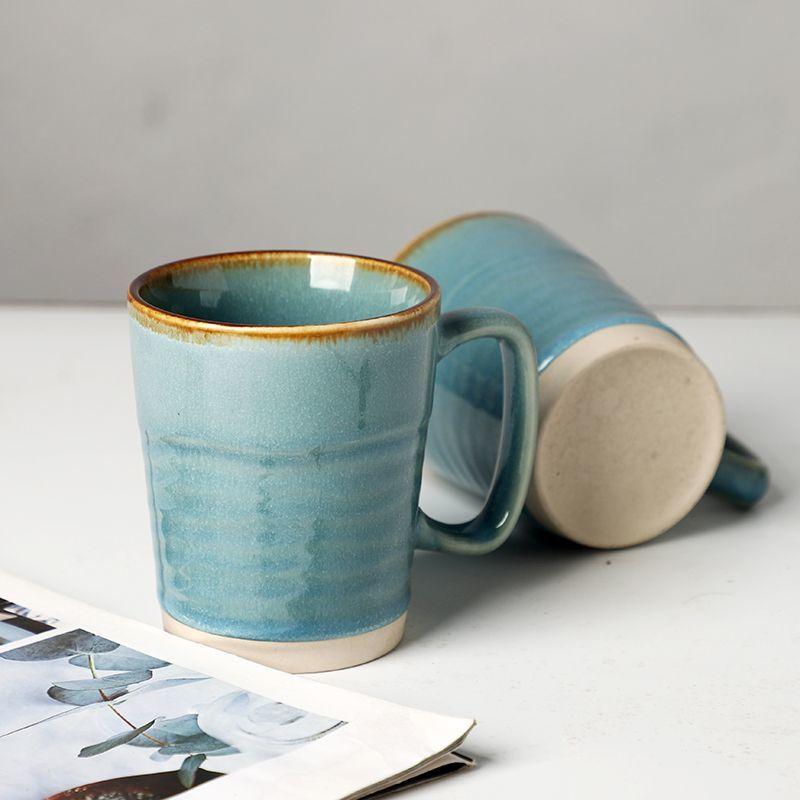Mug kiln transformation coffee cup, home retro drinking ceramic cup, breakfast milk cup