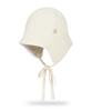 Bajal Va Curved Circle Logo Flap Bonnet Hat Cream