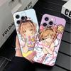 CardCaptor Sakura Anime Soft Phone Case for iPhone 16 16E 17 Air 15 Pro Max 14 Plus 13 Mini 11 12 7 Black Cover Back Shell