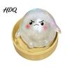 Stress Ball Fidget Toy Cartoon Steamed Bun Squeeze with Steamer, Relief Dough Hand Sensory Toy, Anti-Anxiety Gadgets