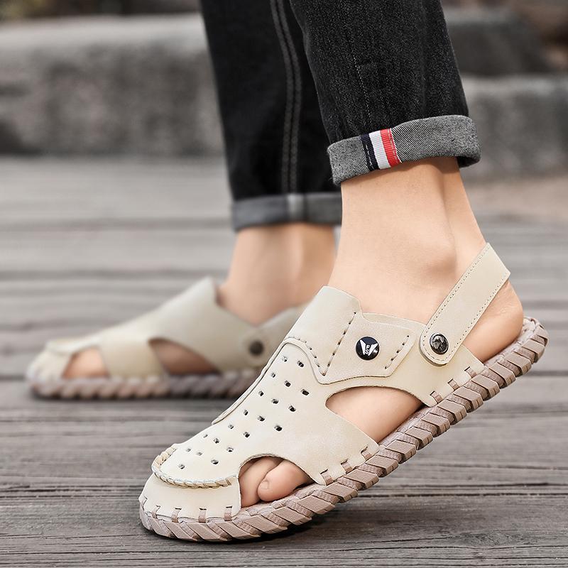 Fashion Men Sandals Summer Leisure Beach Holiday Sandals Men Shoes 2024 New Outdoor Sneakers Male Retro Comfortable Casual Sandals Men
