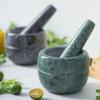 Natural Stone Durable Mortar Pestle Set Pepper Mill Garlic Crusher Pugging Pot Herbs Spice Grinder Powder Mill Kitchen